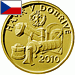 Vítězný návrh zlaté mince z cyklu KPTD věnované hamru v Dobřívě