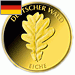Nová série německých zlatých mincí: Německý les - Dub