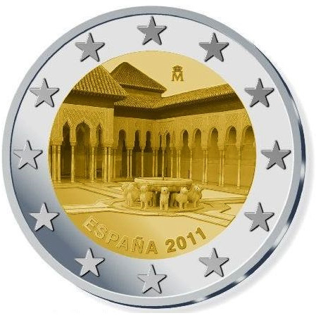 2 euro Alhambra in Granada