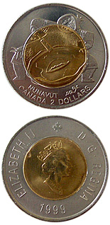2 dollar coin The founding of Nunavut | Canada 1999