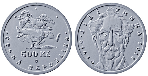Jiří Trnka 500 Kc kronen czech republic silver coin