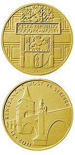 5000 koruna coin Renaissance bridge in Stříbro | Czech Republic 2011