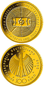 100 euro coin FIFE-Fußballweltmeisterschaft Deutschmark 2006  | Germany 2005
