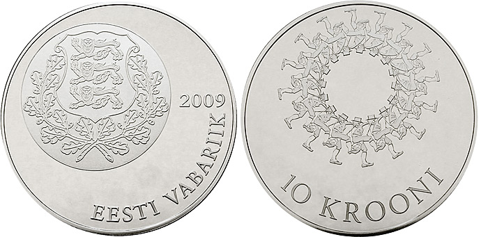 Commemoratiove coin Estonia 2009 Estonian Song and Dance Festivals