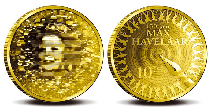 10 Euro Max Havelaar 2010 gold coin 