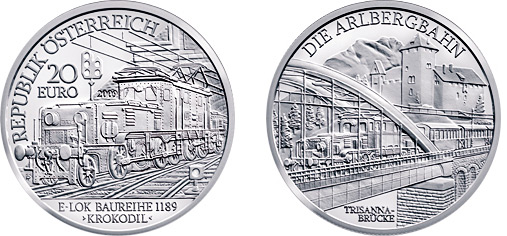 The Electric Railway 2009 Austria euro coin