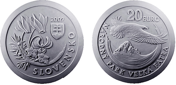 Slovensko Slovakia 20 euro 2009 Národný park Veľká Fatra National Park