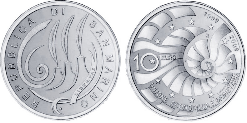 Sam marino 10 euro silver proof coin 10TH ANNIVERSARY OF INTRODUCTION OF EUROPEAN MONETARY UNION AND EURO