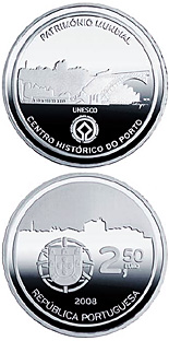 2.5 euro coin Historic Centre of Porto | Portugal 2008