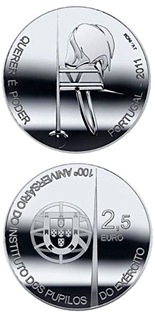 2.5 euro coin Centenary of the Pupils of the Army | Portugal 2011