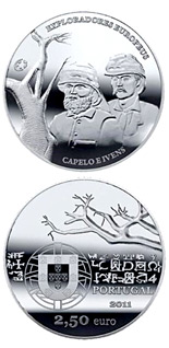 2.5 euro coin European Explorers: Hermenegildo Capelo and Roberto Ivens | Portugal 2011