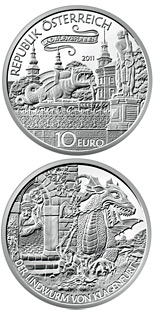 10 euro coin The Lindwurm in Klagenfutrt | Austria 2011