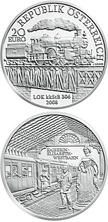 20 euro coin Empress Elisabeth Western Railway | Austria 2008