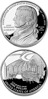1 dollar coin Chief Justice John Marshall  | USA 2005