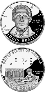 1 dollar coin Louis Braille | USA 2009