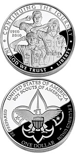1 dollar coin The 2010 Boy Scouts of America Centennial | USA 2010